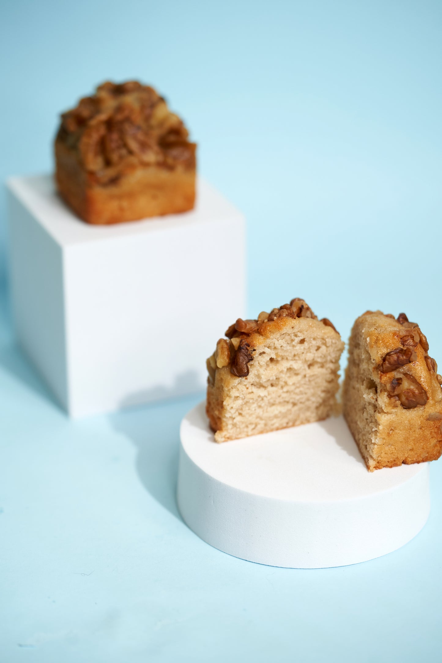 Banana Walnut Tea Cake - no added sugar & gluten free - eggless