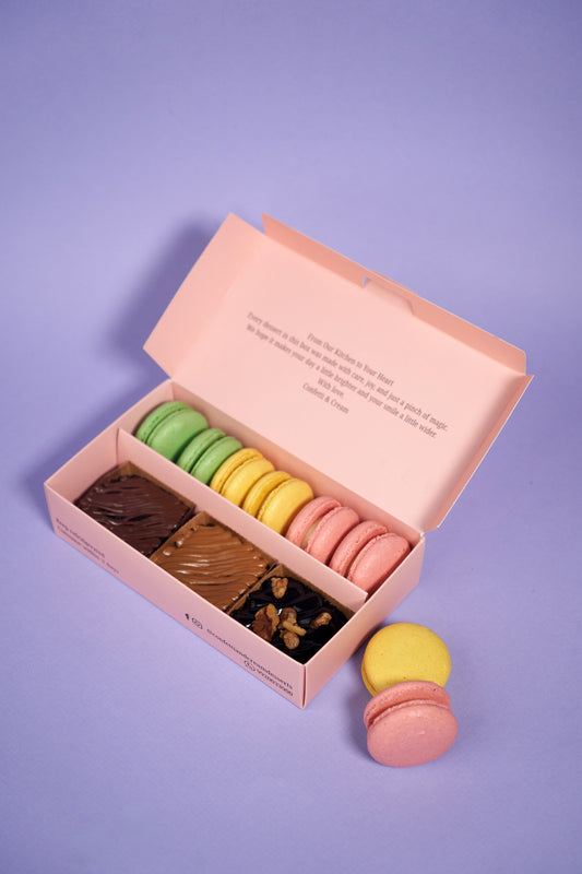 Macaron & Brownie Bites Box